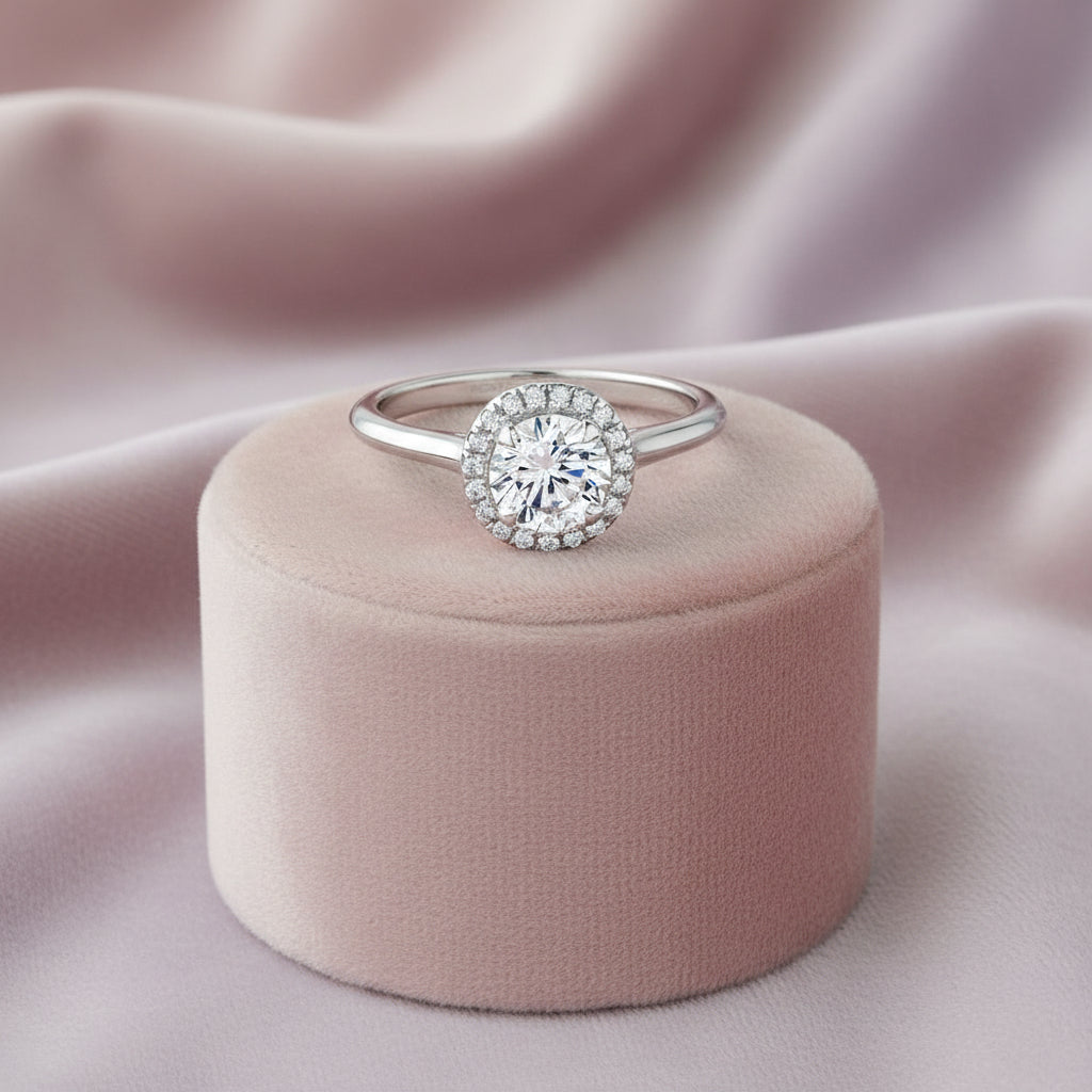 14K WG 20=0.11CTW DIAMOND NOAM CARVER SEMI MOUNT (MADE FOR 1.21CT LAB DIA - PCD09 )SIZE 6.5 WARRA...