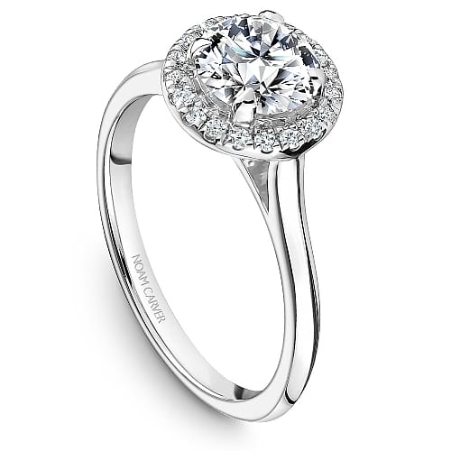 14K WG 20=0.11CTW DIAMOND NOAM CARVER SEMI MOUNT (MADE FOR 1.21CT LAB DIA - PCD09 )SIZE 6.5 WARRA...