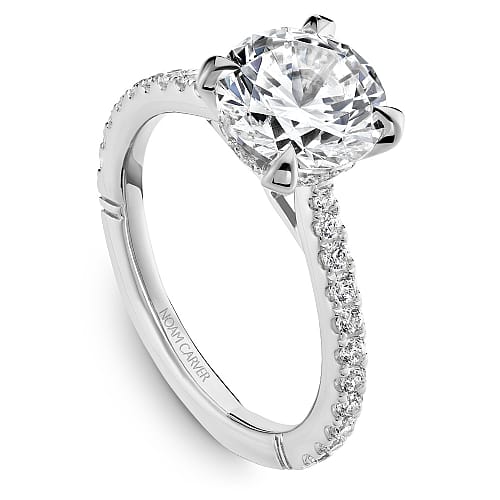 14K WG "Atelier" 0.35ctw Diamond Semi Mount (made for 2.02ct RB Lab Diamond) Sz 6.5 Warranty #613847