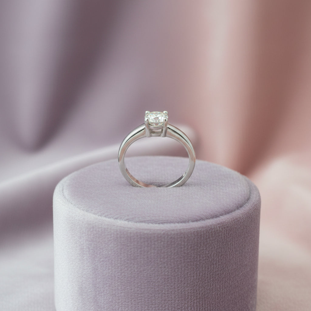 14K WG 0.50CT SI1,I BR DIAMOND SOLITAIRE RING