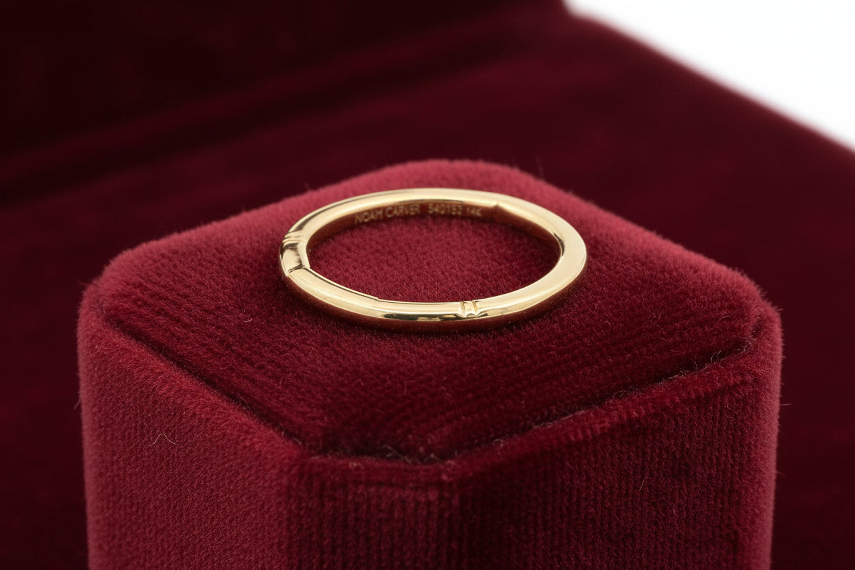 14K YG NOAM CARVER "ATELIER" BAND WITH EURO SHANK SIZE 6.5 WARRANTY #540152