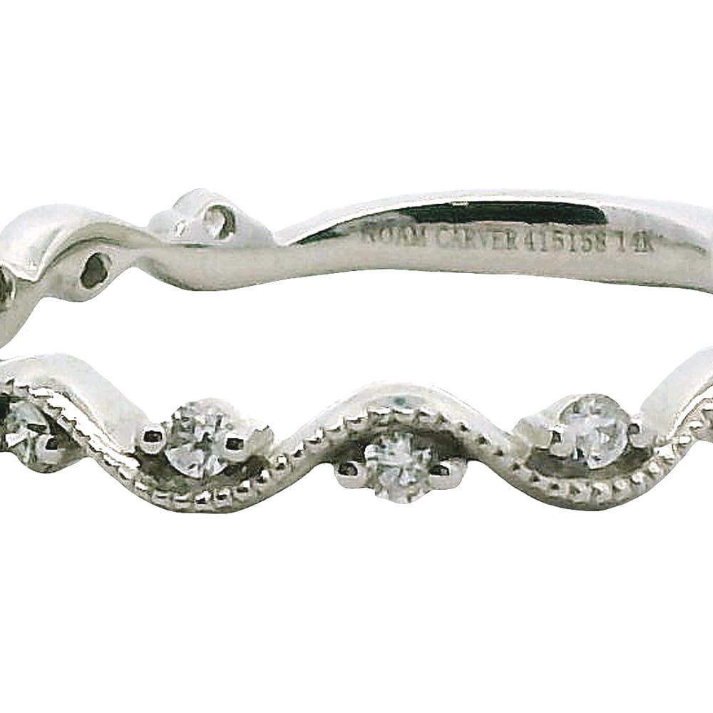14K WG .18CTW SI-GH DIAMOND STACKABLE RING WARRANTY # 415158