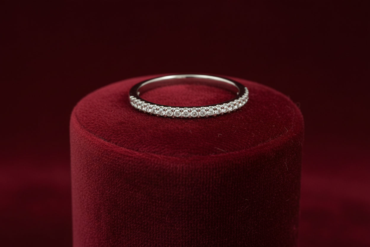 14K WG .16CTW DIA WEDDING BAND