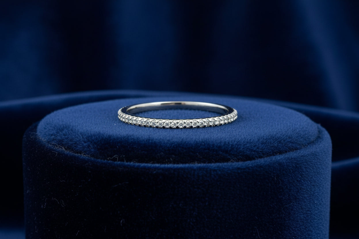 14K WG .10CTW DIA WEDDING BAND