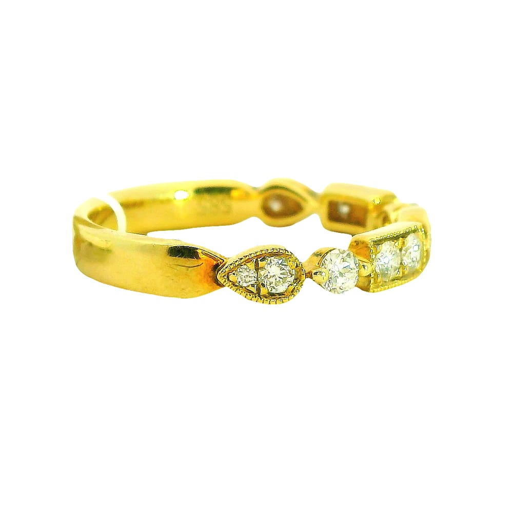 14K YG .34TW STACKABLE BAND