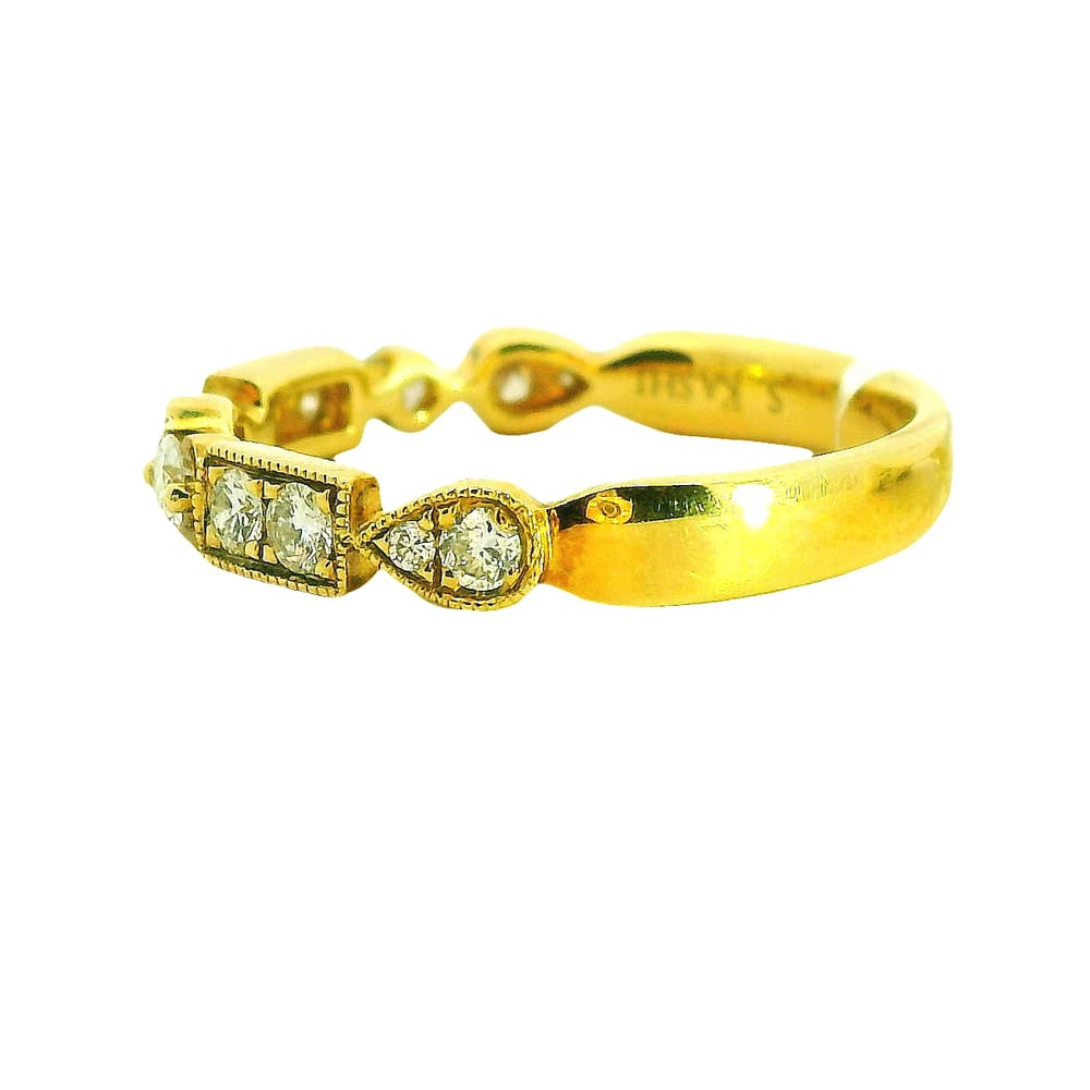 14K YG .34TW STACKABLE BAND