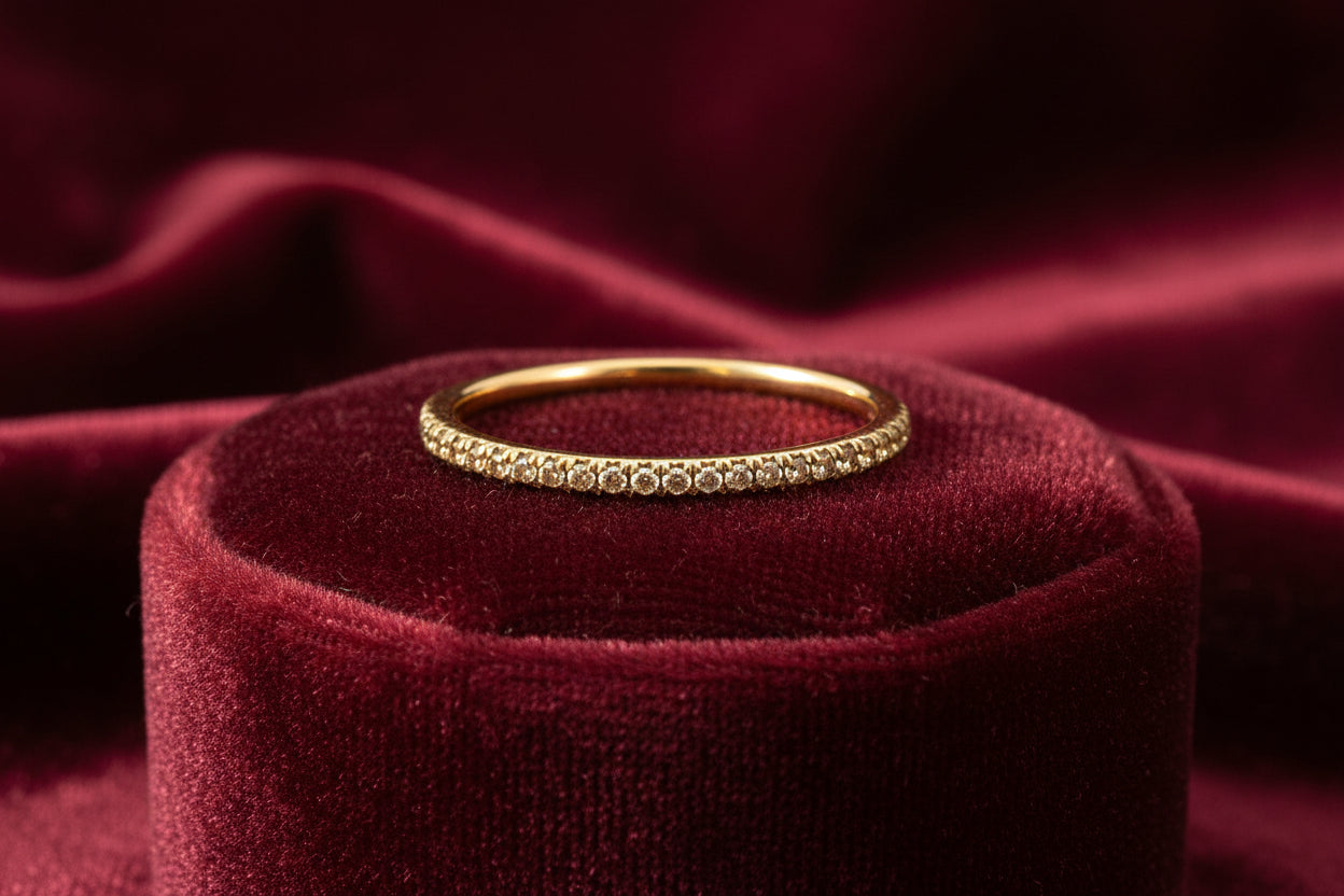 10K RG .10TW NAT BROWN DIAMOND BAND