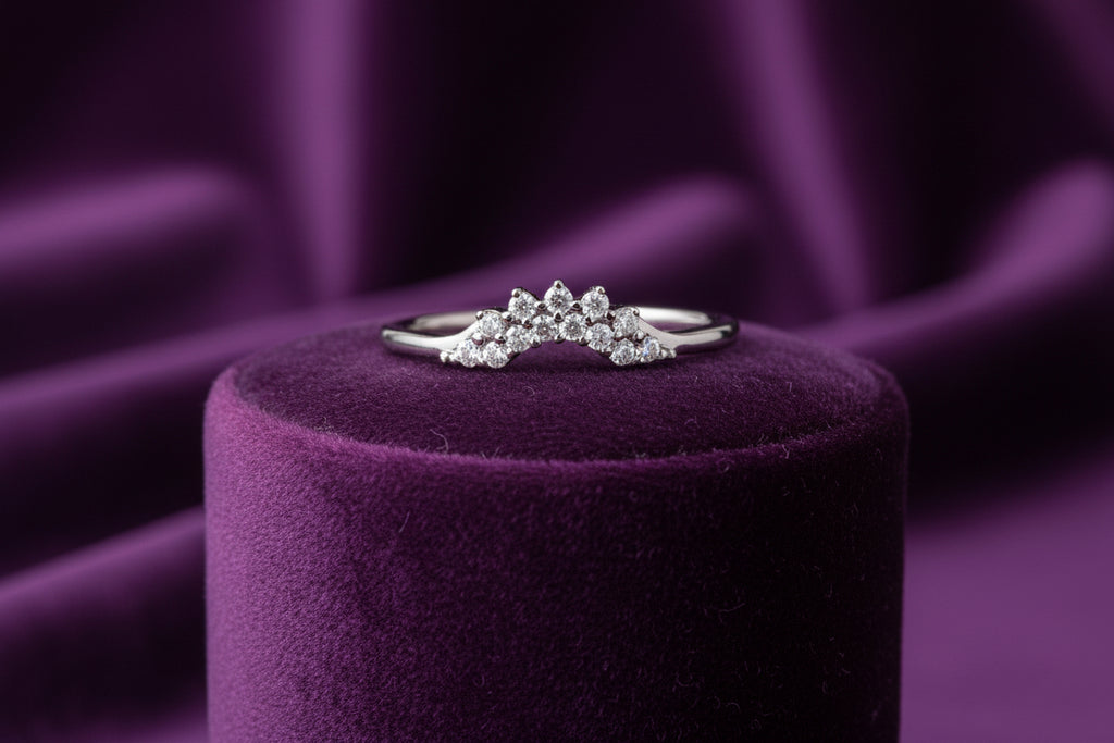 10K WG 0.104CTW DIAMOND BAND