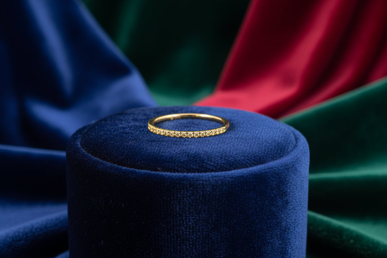 10K YG 0.15CTW DIAMOND BAND