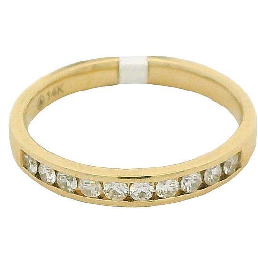 14K YELLOW GOLD .25TW DIAMOND CHANNEL SET ANNIVERSARY BAND