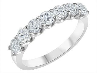 14K WG 0.30CTW DIAMOND SHARED PRONG BAND SZ 6.5