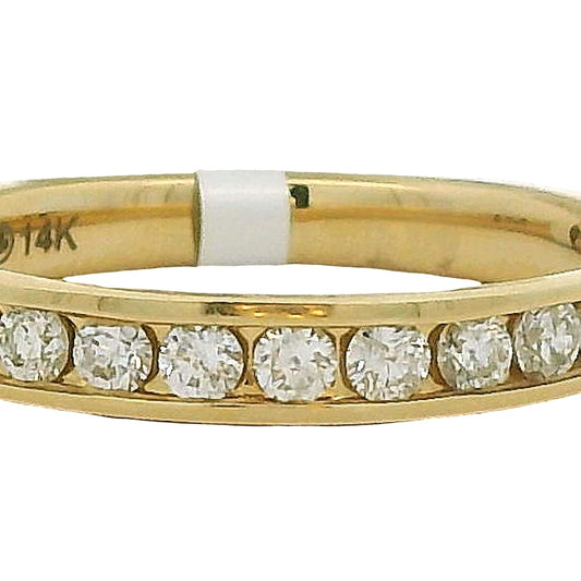14K YG .33TW DIAMOND CHANNEL SET BAND