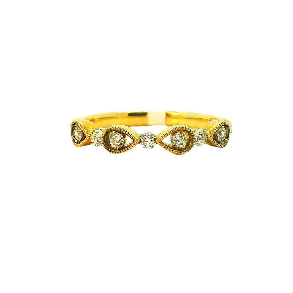 14K YG .30TW DIAMOND FANCY MATCHING BAND