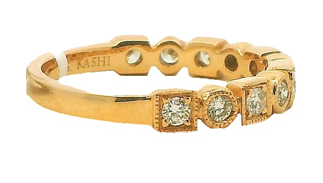 14K RG .31TW DIAMOND STACKABLE BAND