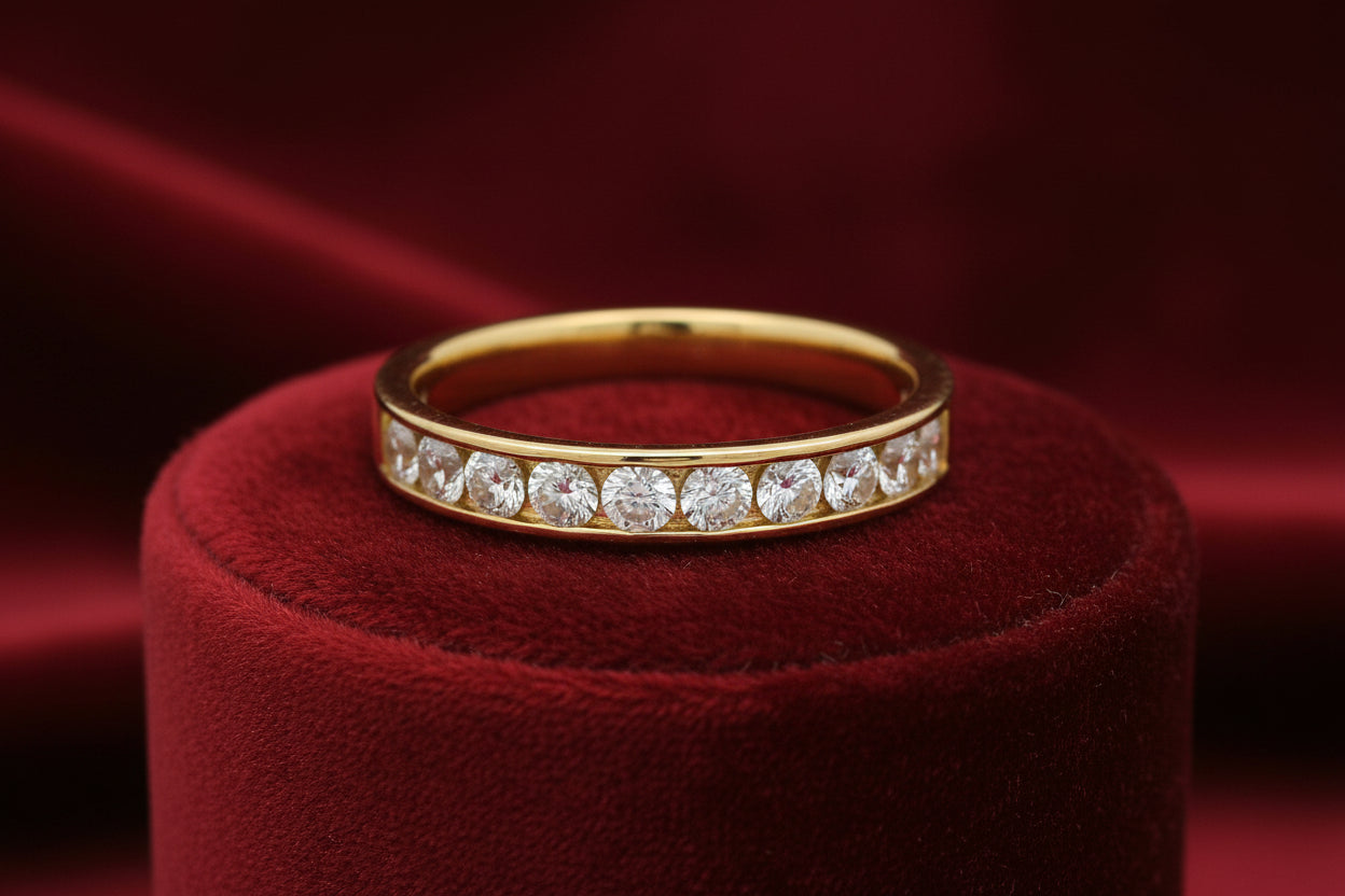 14K YELLOW GOLD .50TW DIAMOND CHANNEL SET ANNIVERSARY BAND