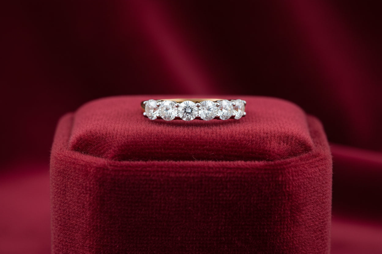 14K YG & WG 0.75CTW DIAMOND BAND