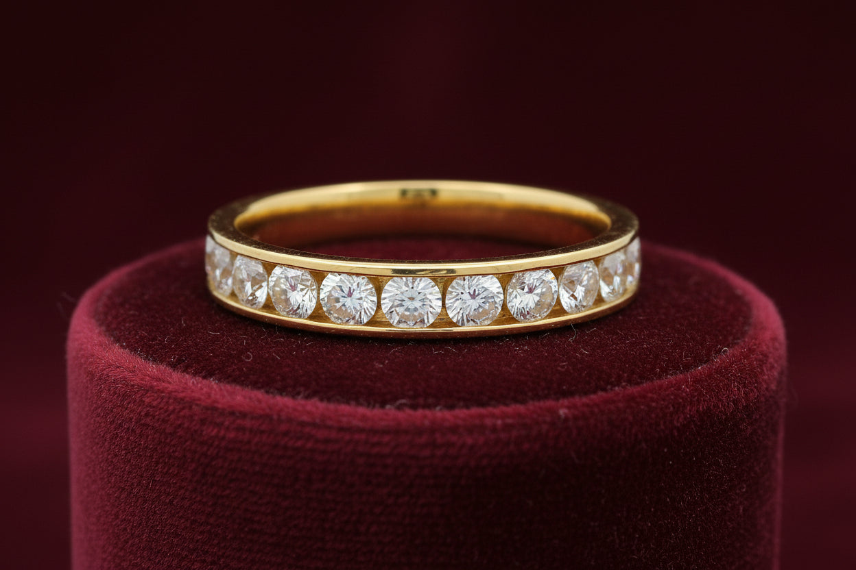 14K YG .75TW DIAMOND CHANNEL SET ANNIVERSARY BAND