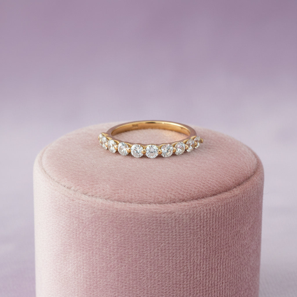 14K RG .66Ctw Diamond Matching Band