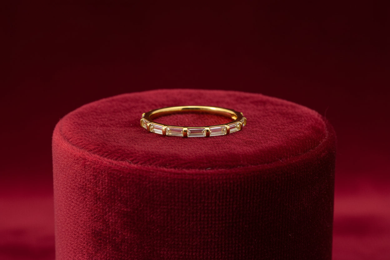 14K YG 0.50CTW BAGUETTE DIAMOND BAND