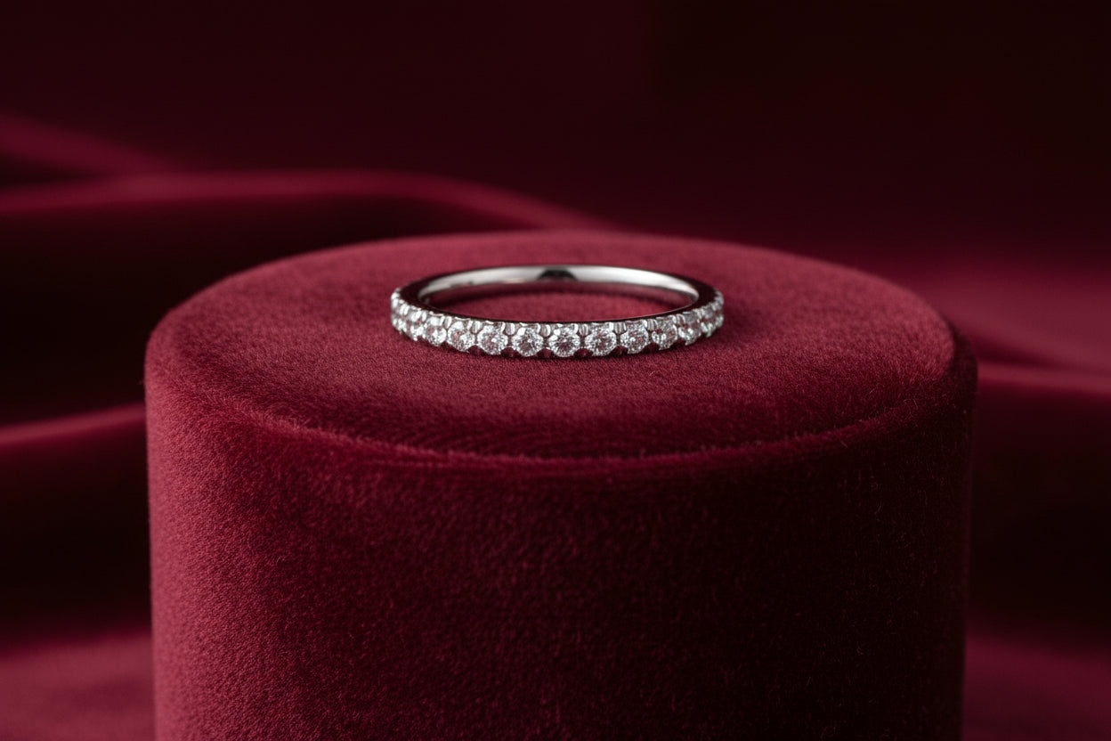 14K WG 0.25ctw Claw Set Band Sz 6.5 (copy)