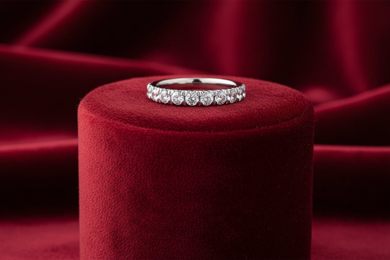 14K WG 0.75ctw Claw Set Band Sz 6.5 (copy)