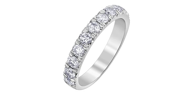 14K WG 0.75ctw Claw Set Band Sz 6.5 (copy)