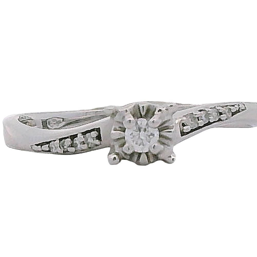 10K WG .044CTW CND DIA ILLUSION RING