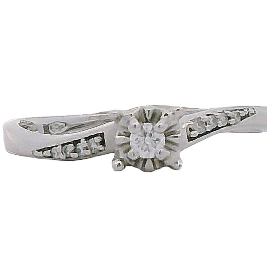 10K WG .044CTW CND DIA ILLUSION RING