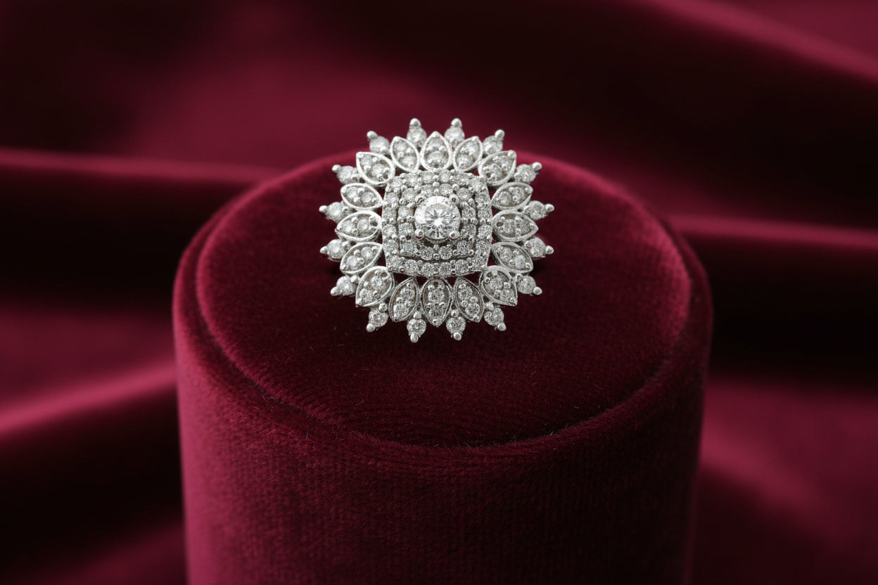 10K WG 0.80CTW DIAMOND RING