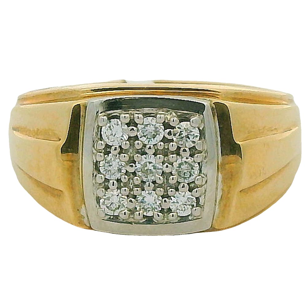 10K YG 0.27CTW DIAMOND RING