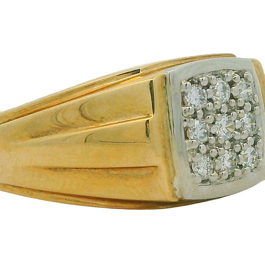 10K YG 0.27CTW DIAMOND RING