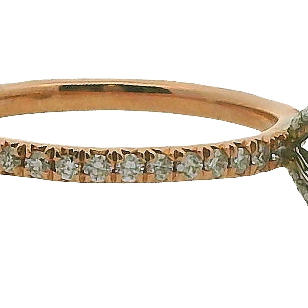 10K RG/WG 0.10CT DIA ILLUSION CENTER STONE WITH 0.46CTW DIA RING