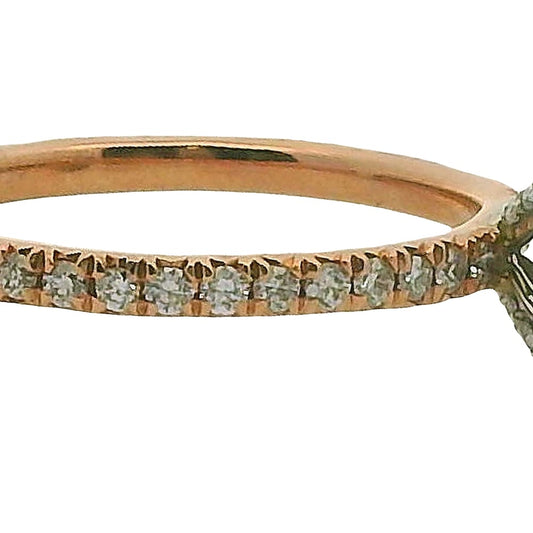 10K RG/WG 0.10CT DIA ILLUSION CENTER STONE WITH 0.46CTW DIA RING