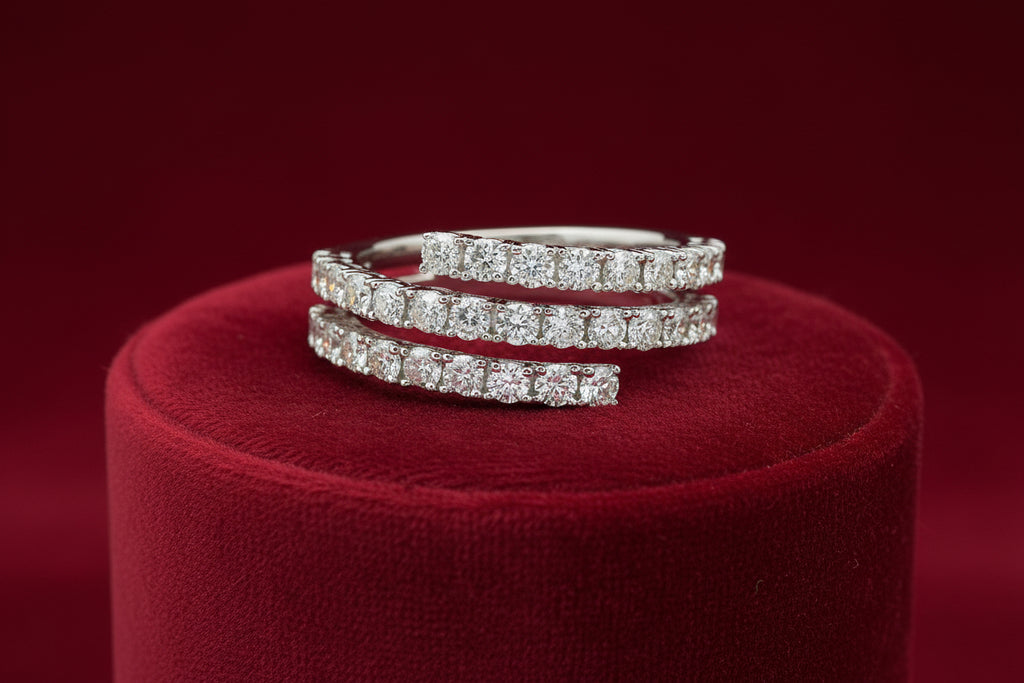 14K WG 1.02 SI1 G DIAMOND BYPASS RING