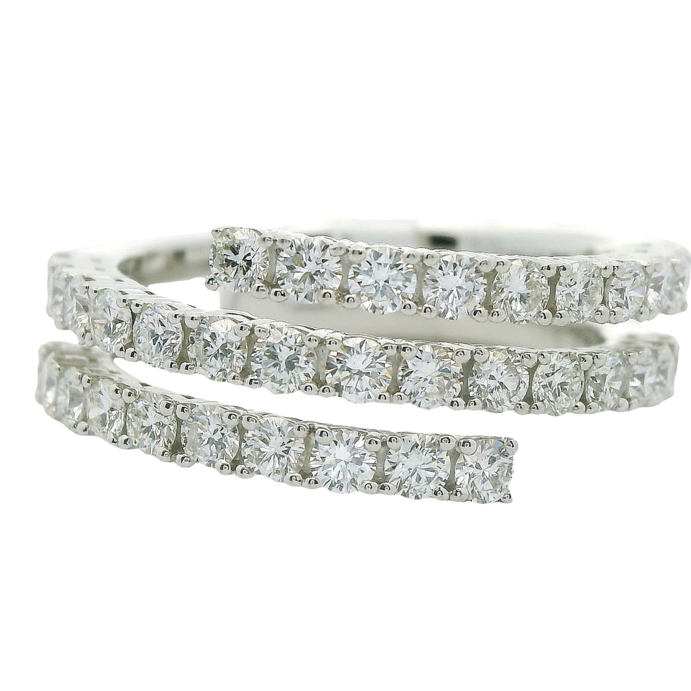 14K WG 1.02 SI1 G DIAMOND BYPASS RING