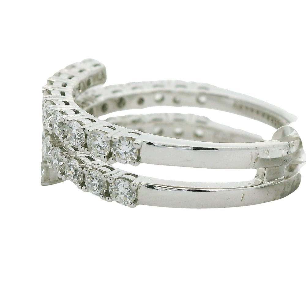 14K WG 1.02 SI1 G DIAMOND BYPASS RING