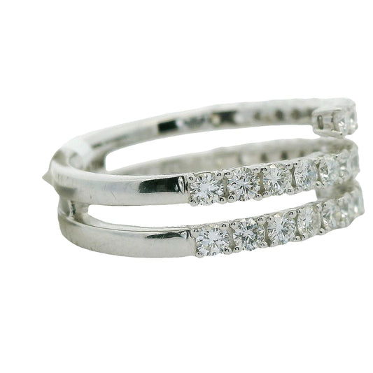 14K WG 1.02 SI1 G DIAMOND BYPASS RING