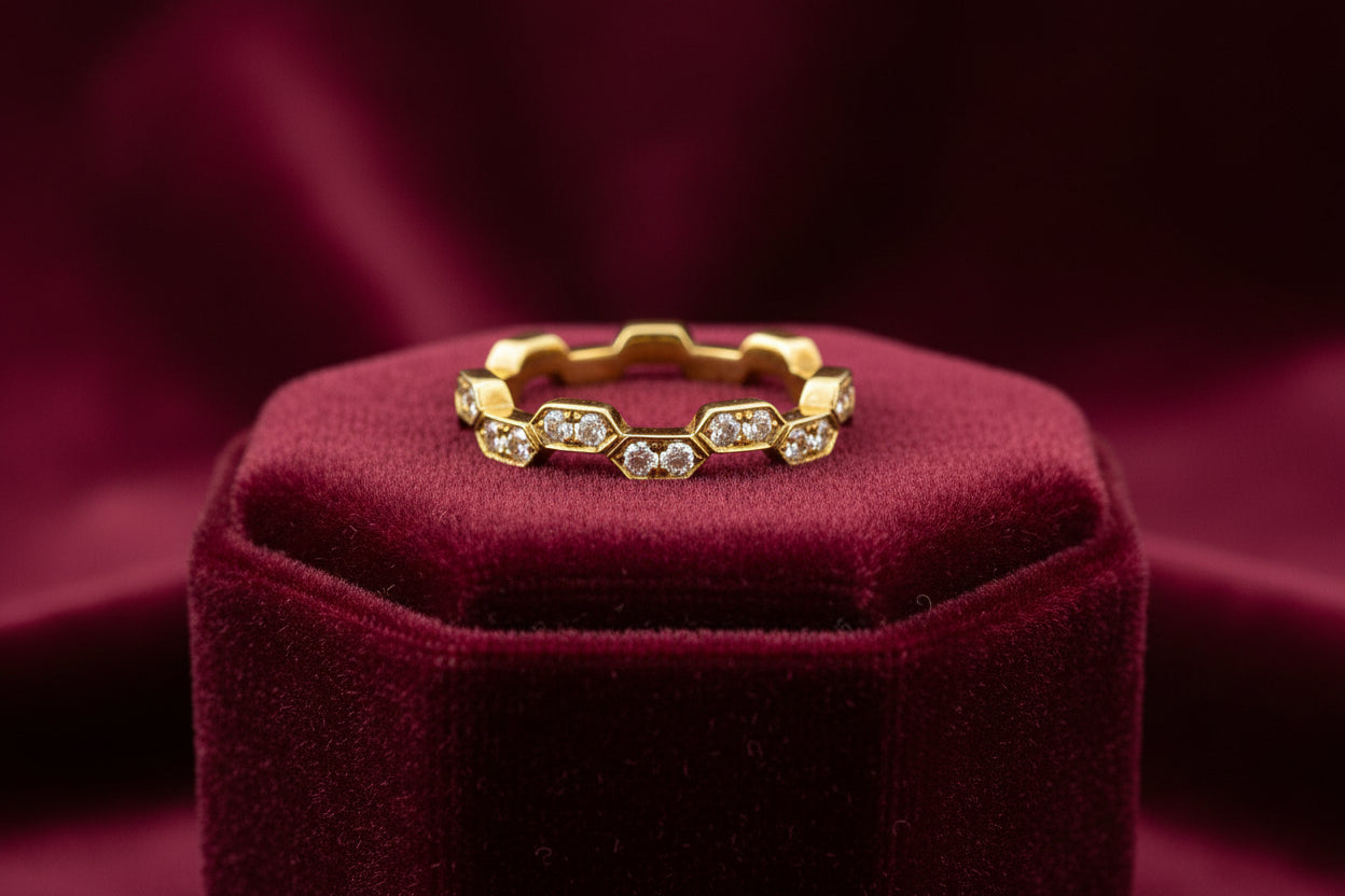 14K YG .21TW SI G DIAMOND FASHION RING