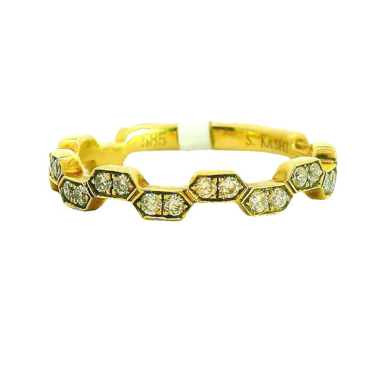 14K YG .21TW SI G DIAMOND FASHION RING