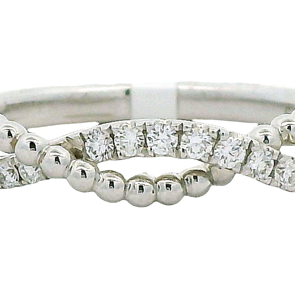 14K WG .18CTW DIAMOND CROSSOVER BAND