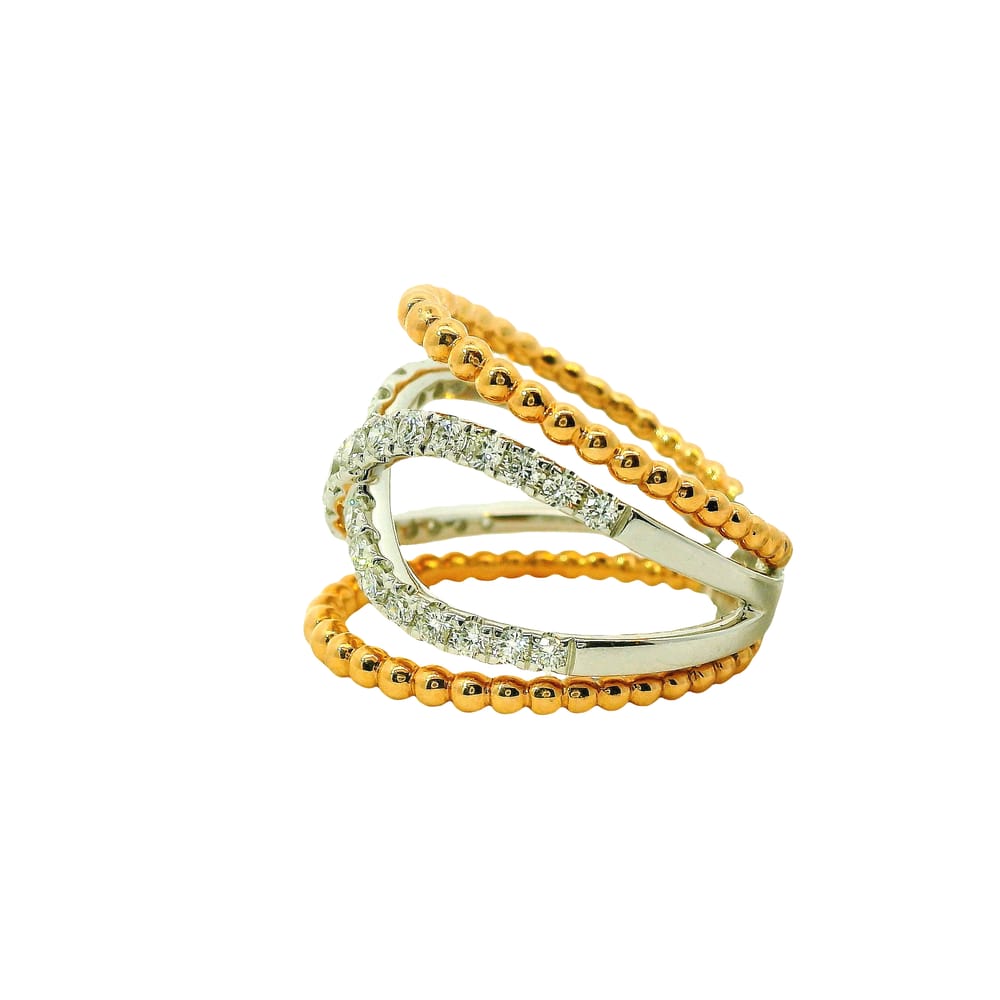 14K WG .69TW SI G DIAMOND INFINITY STILE WITH RG OUTSIDE BANDS