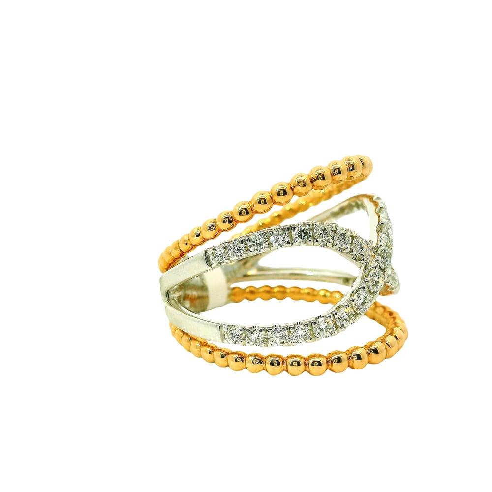 14K WG .69TW SI G DIAMOND INFINITY STILE WITH RG OUTSIDE BANDS