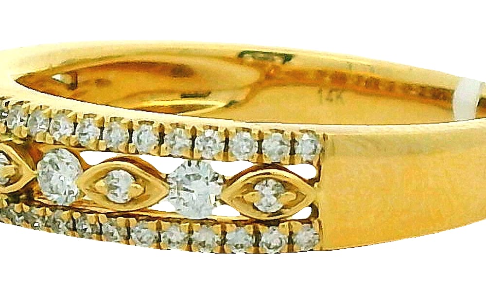 14K YG .35TW DIAMOND FASHION RING