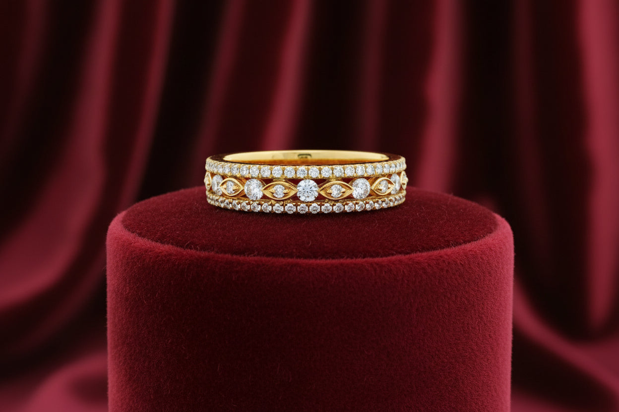 14K YG .35TW DIAMOND FASHION RING