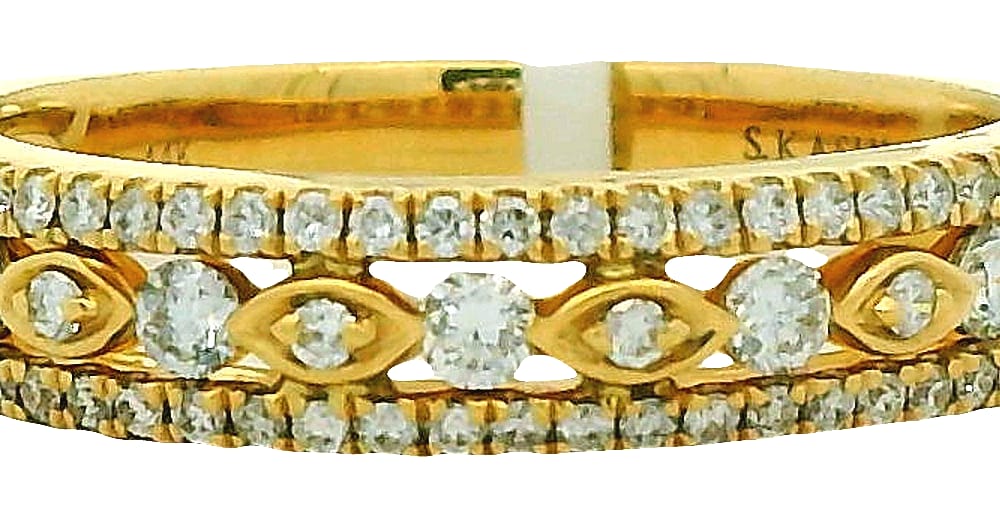 14K YG .35TW DIAMOND FASHION RING