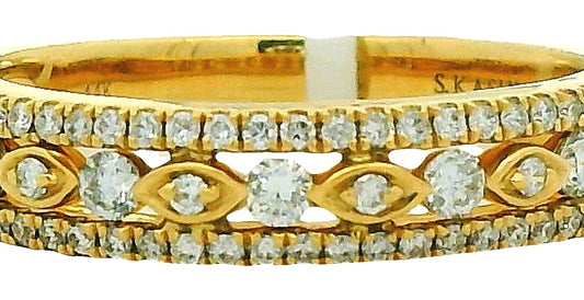 14K YG .35TW DIAMOND FASHION RING