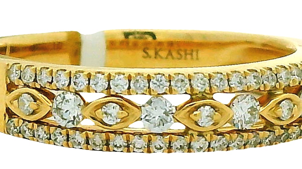 14K YG .35TW DIAMOND FASHION RING