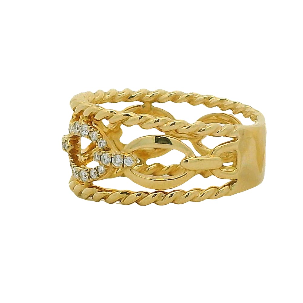 14K YG 0.34CTW DIAMOND RING