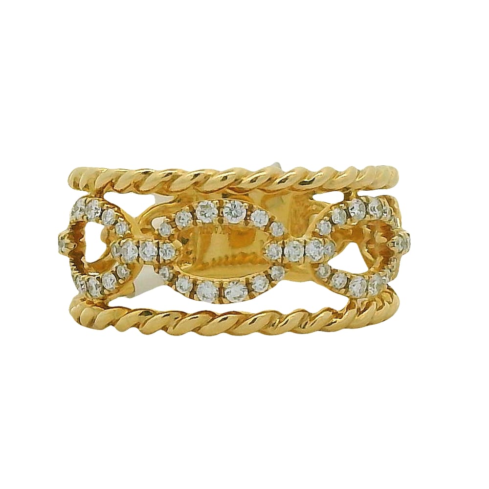 14K YG 0.34CTW DIAMOND RING