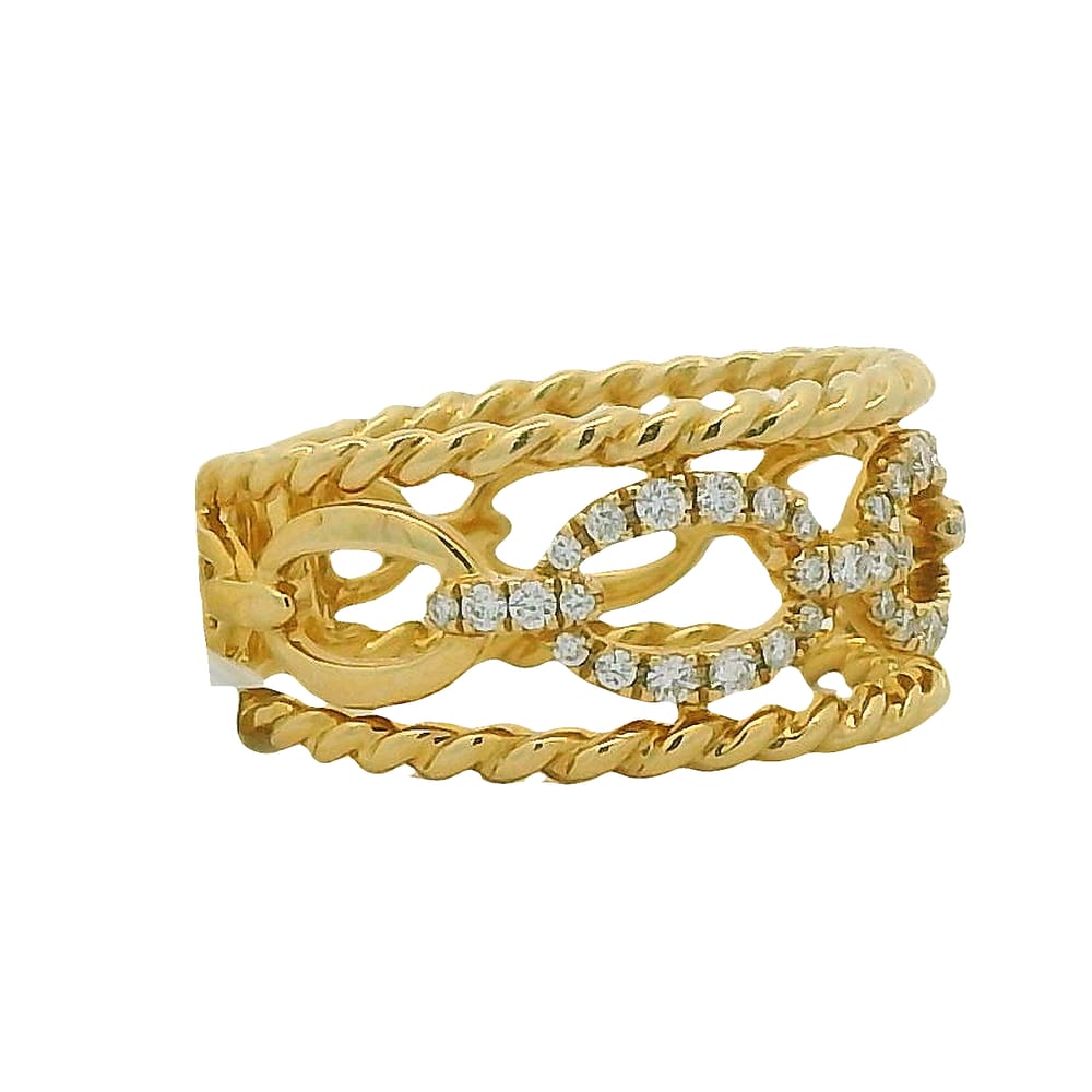 14K YG 0.34CTW DIAMOND RING